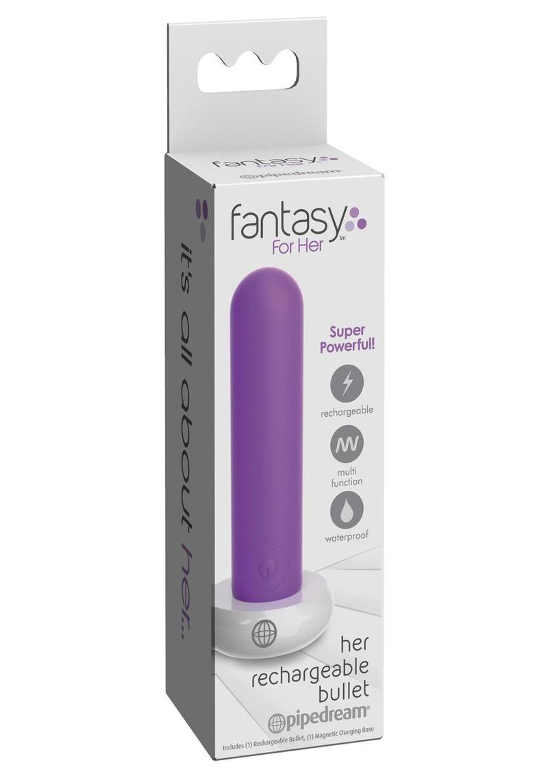 Fantasy For Her Rechargeable Bullet Vibrator Waterproof Multi Speed - Purple