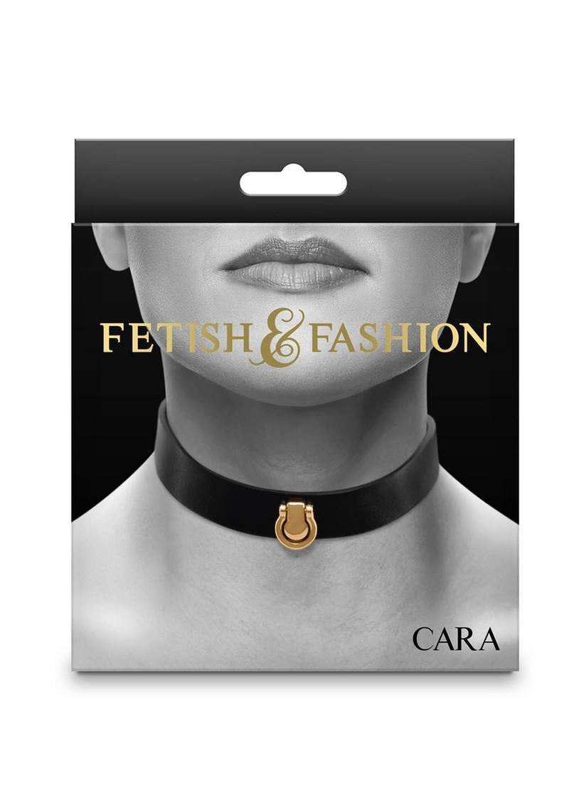 Fetish and Fashion Cara Collar - Black/Gold