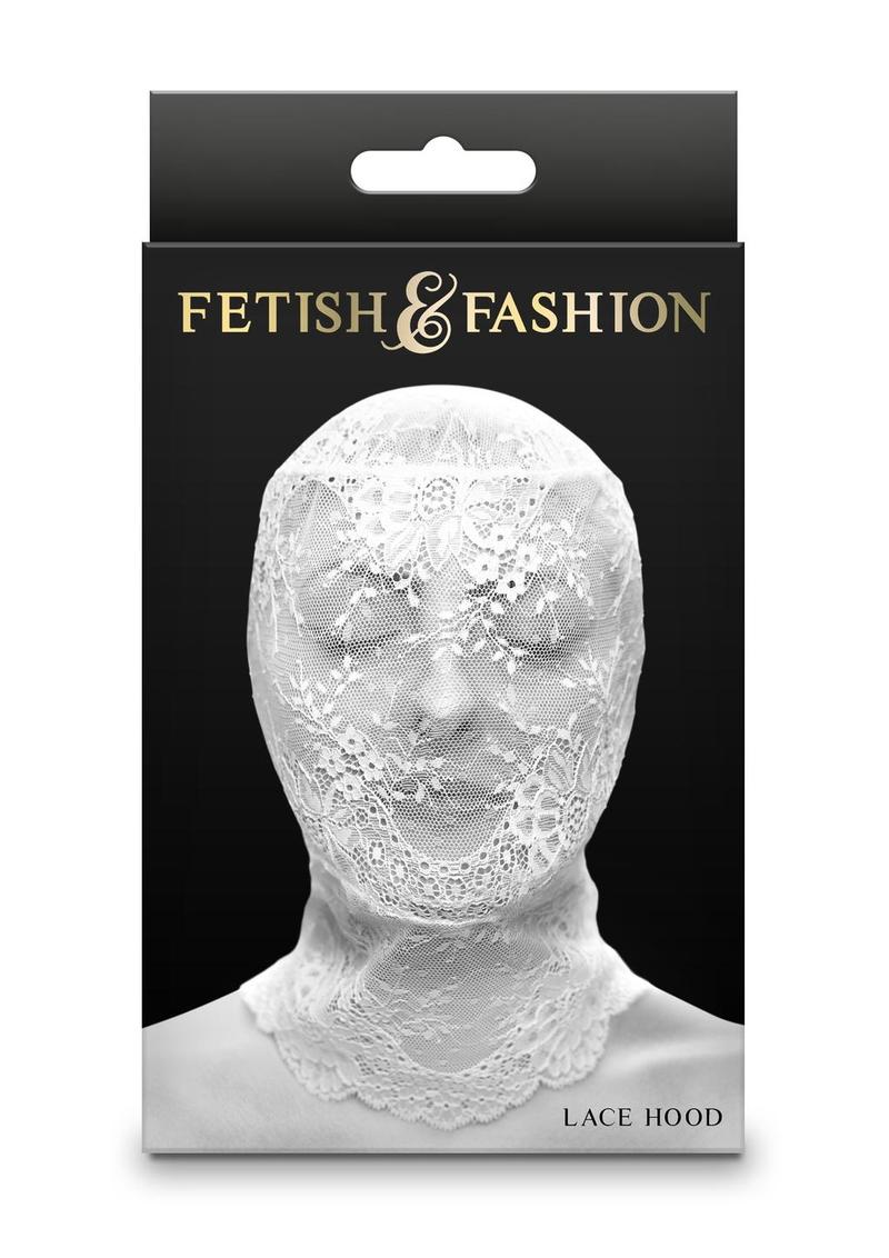 Fetish and Fashion Lace Hood - White