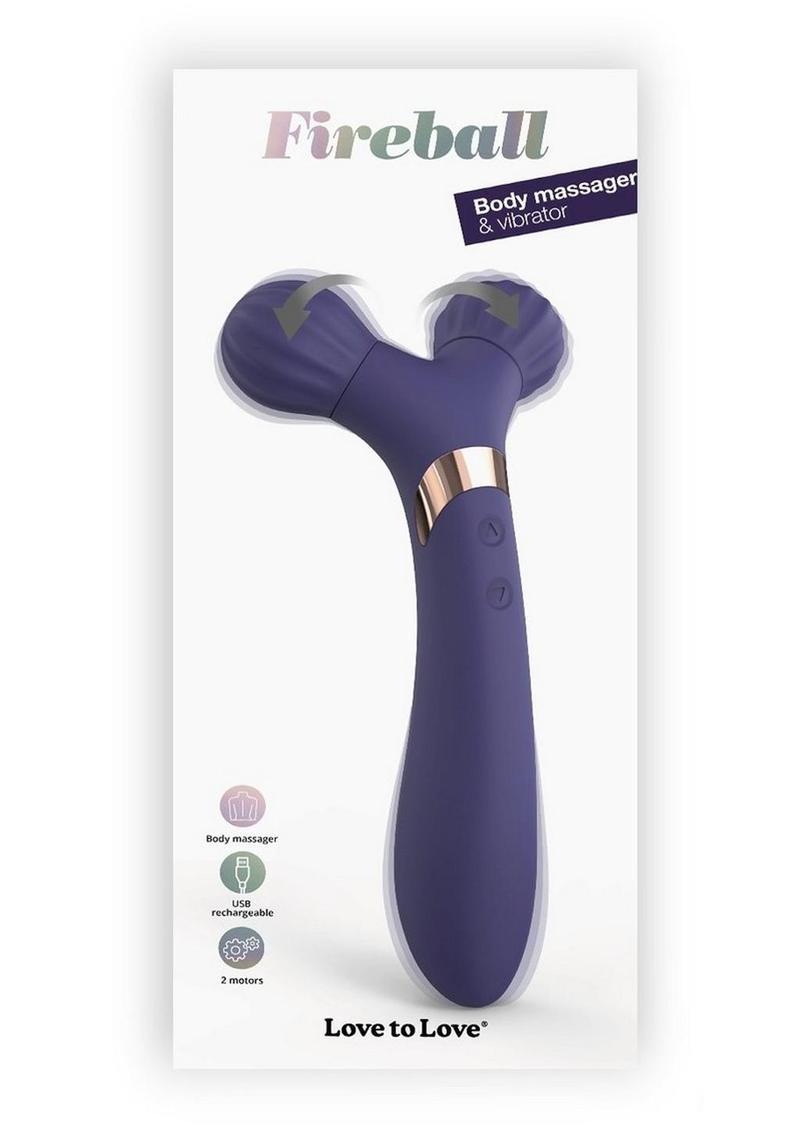 Fireball Rechargeable Silicone Vibrator - Blue/Midnight Indigo