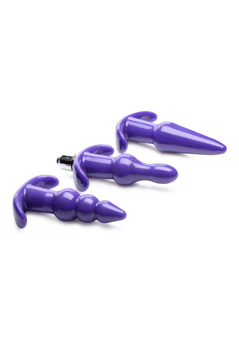 Frisky Thrill Trio Anal Plug - Purple - Set