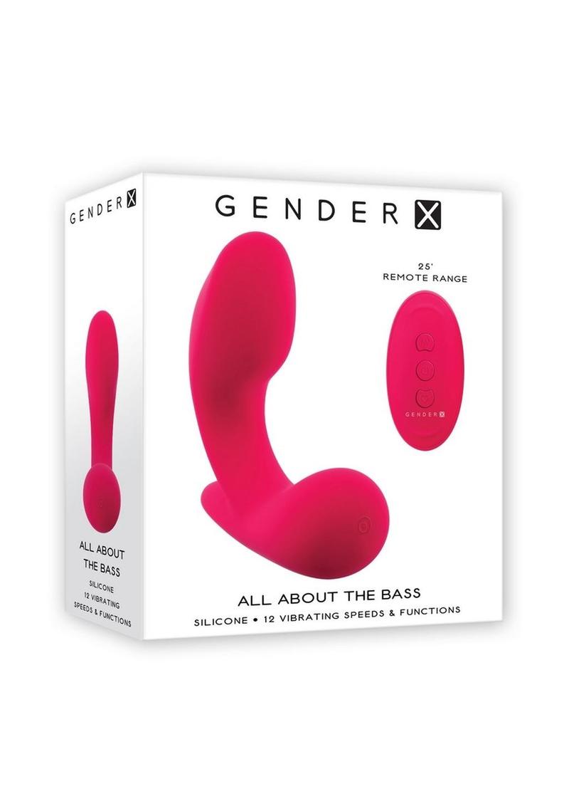 Gender X All About The Bass Rechargeable Silicone Vibrator with Remote - Red