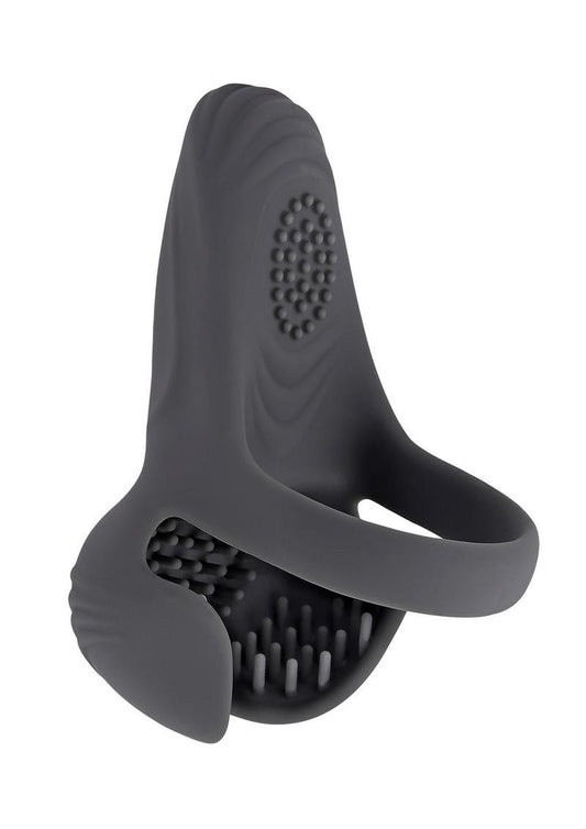 Gender X Undercarriage Rechargeable Silicone Cock Ring - Gray/Grey