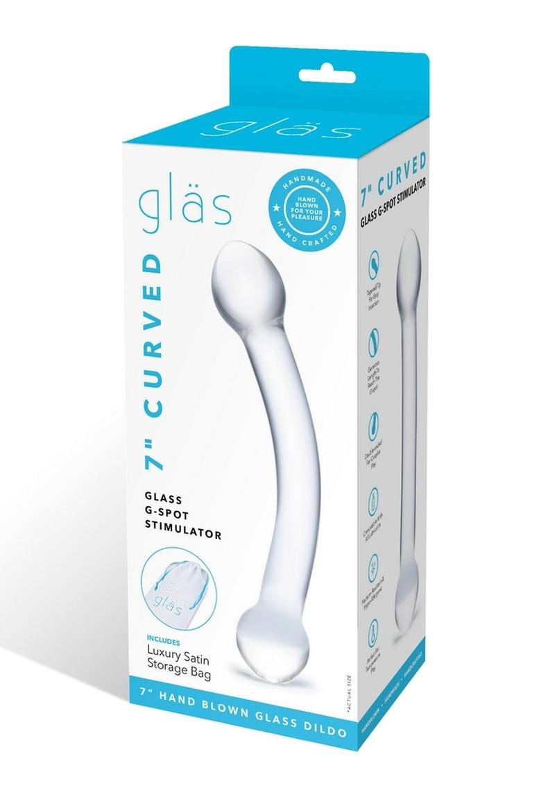 Glas Curved Glass G-Spot Stimulator - Clear - 7in