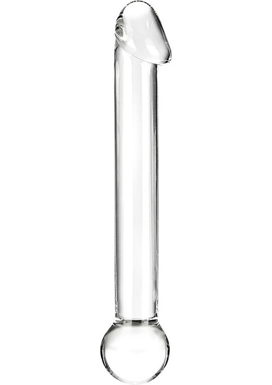 Glas Realistic Head Glass Dildo - Clear - 7in