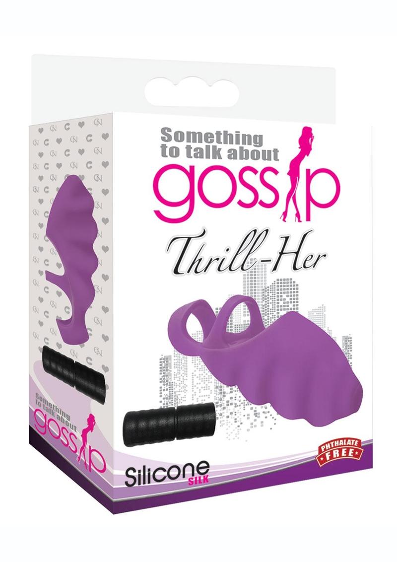 Gossip Thrill-Her Silicone Finger Vibrator - Purple