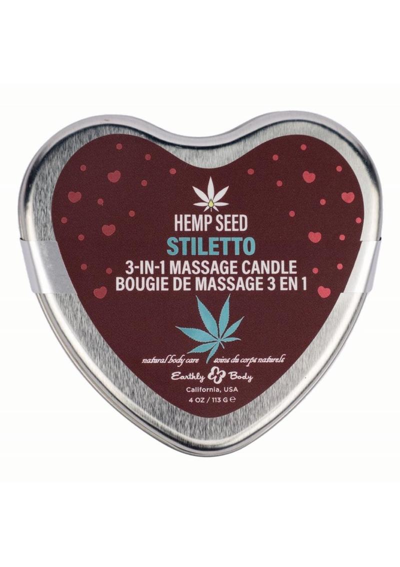 Hemp Seed 3-In-1 Valentines 2025 Massage Candle Stiletto - 4.7oz