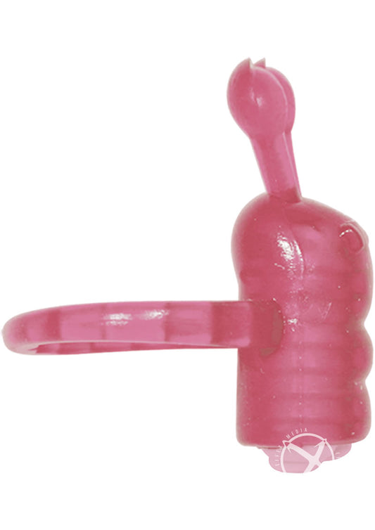 Horny Honey Coochy Caterpillar Vibro Cock Ring - Magenta/Pink