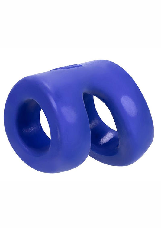 Hunkyjunk Connect Silicone Ball Tugger Cock Ring - Blue