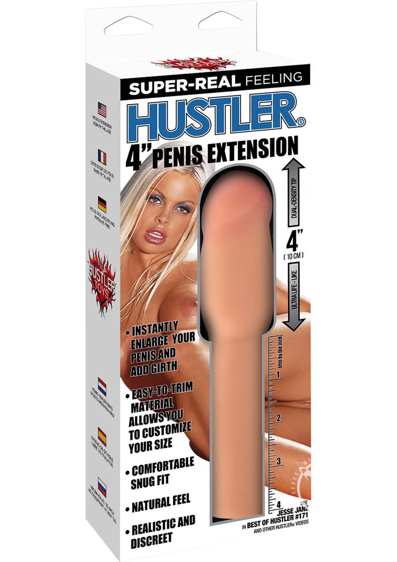 Hustler 4 Inch Penis Extension - Flesh/Vanilla - 8in