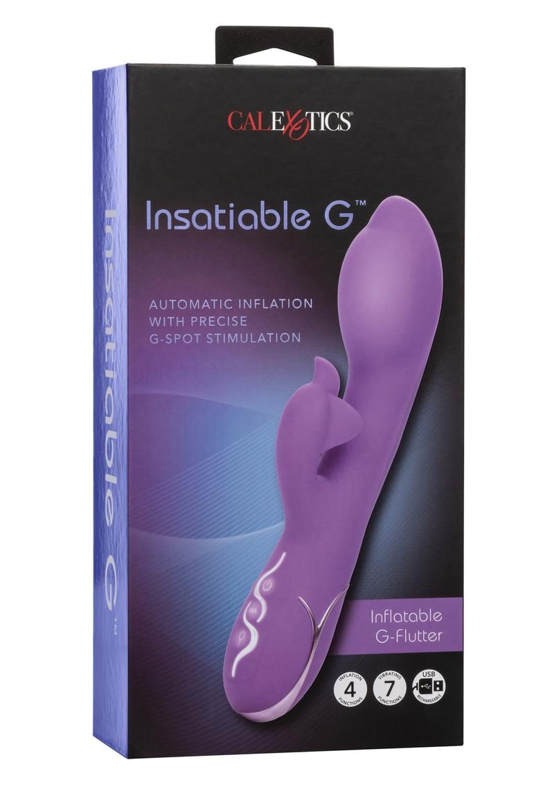 Insatiable G Inflatable G-Flutter Silicone Rechargeable Vibrator - Purple