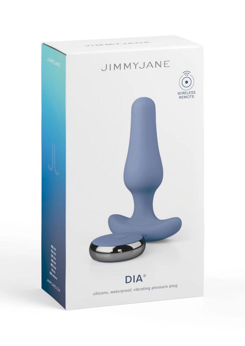 Jimmyjane Dia Rechargeable Silicone Anal Plug - Blue