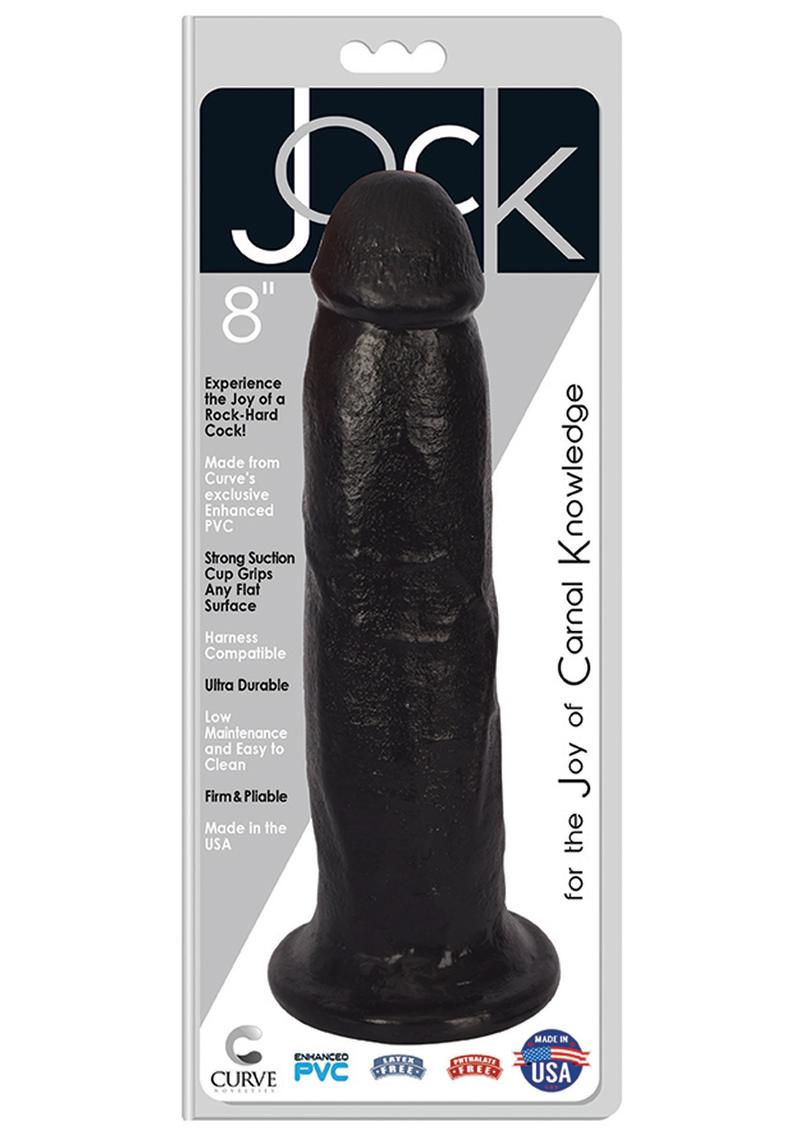 Jock Realistic Dildo - Black - 8in