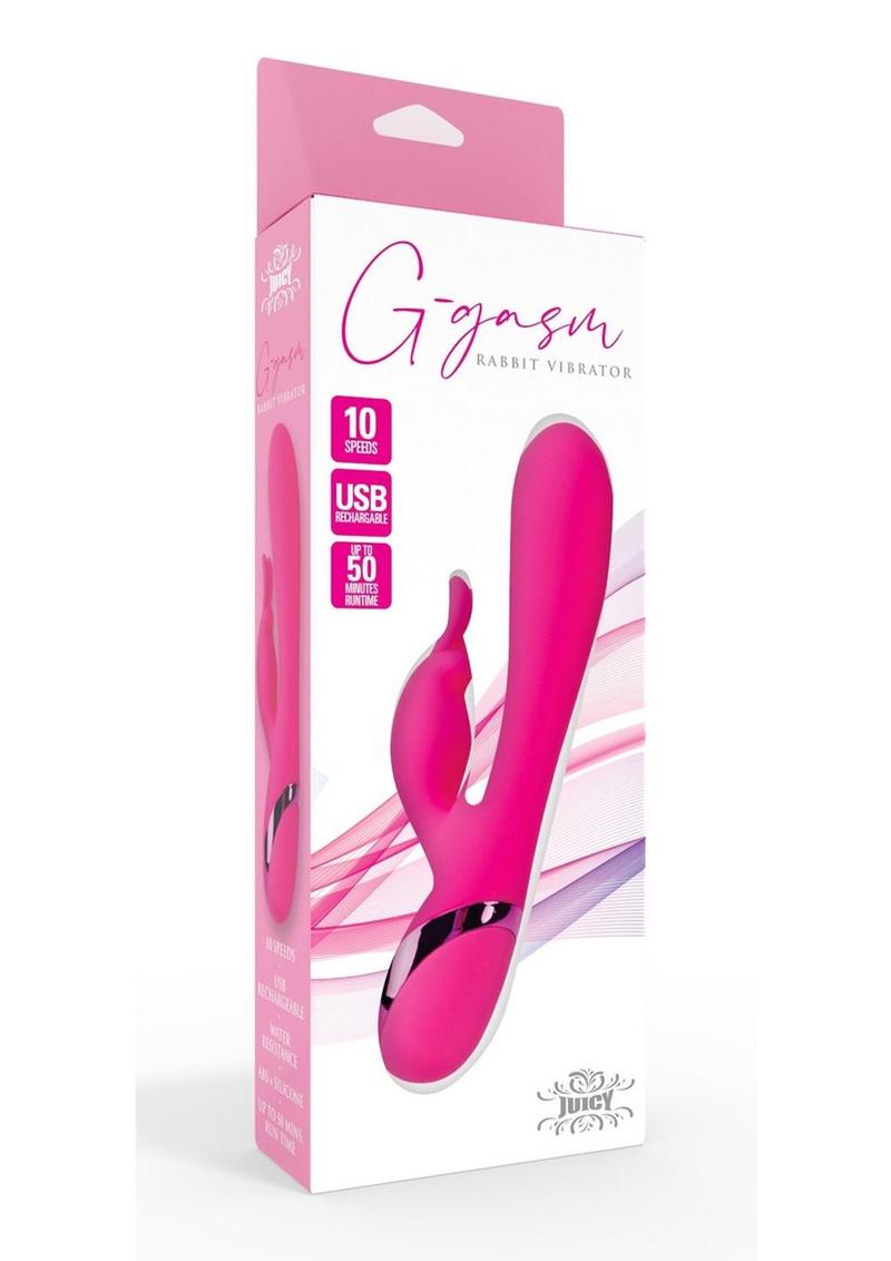 Juicy G-Gasm Rabbit Stimulator Rechargeable Rabbit Vibrator - Pink