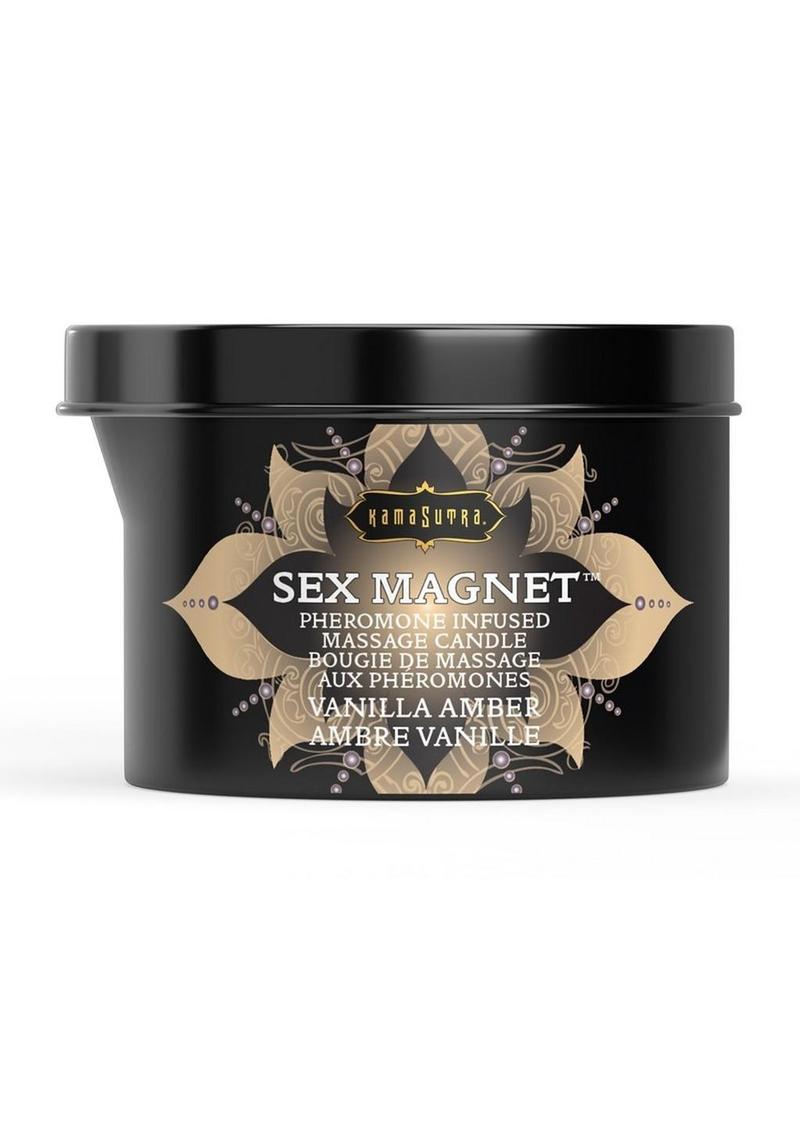 Kama Sutra Sex Magnet Vanilla Amber Candle with Pour Spout - 6oz.