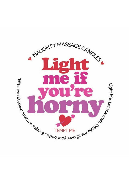 Kama Sutra Valentines Mini Massage Candle 1oz - Light Me If You're Horny