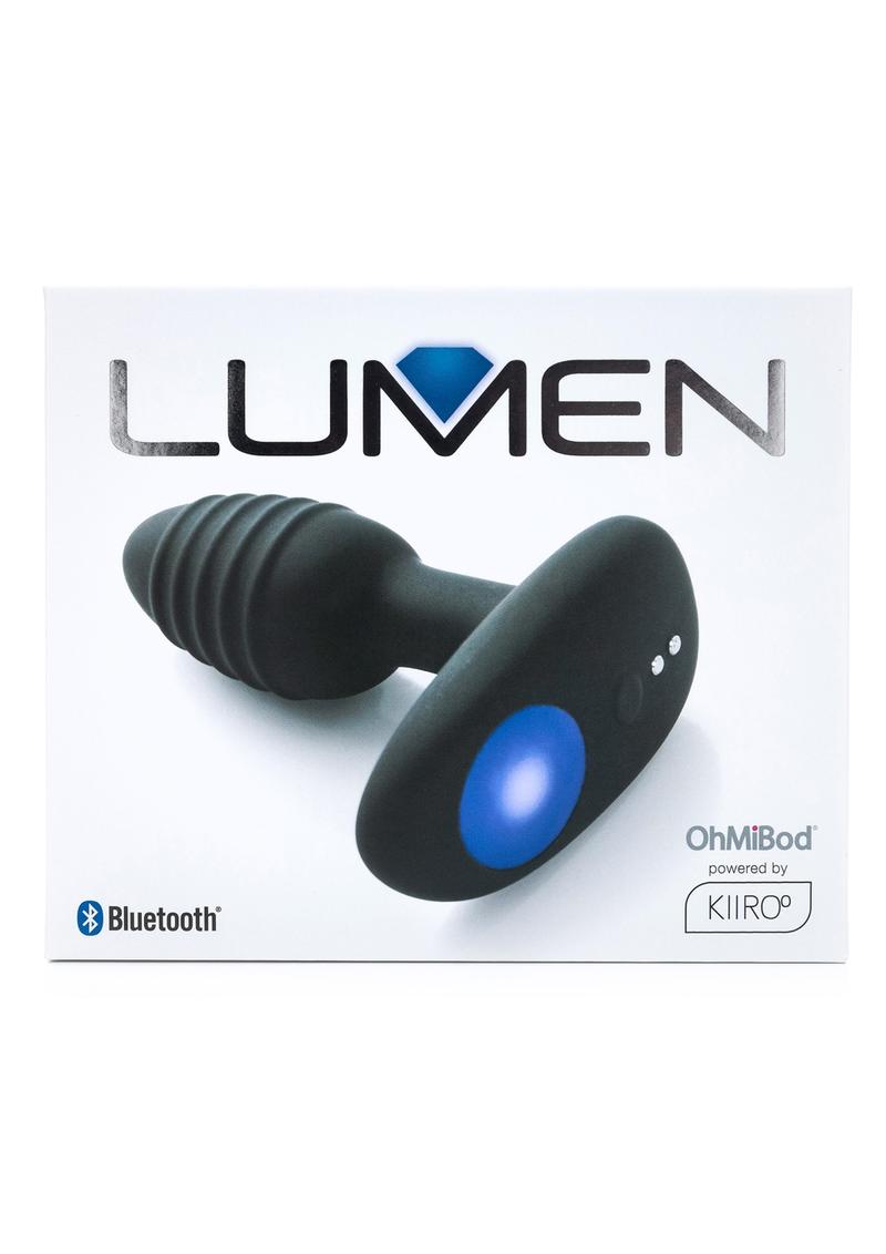 Kiiroo Ohmibod Lumen Silicone Rechargeable Butt Plug - Black