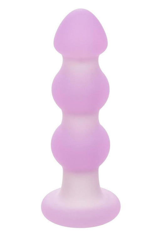 Lavender Haze Beaded Probe Silicone Rechargeable Anal Plug - Purple/White