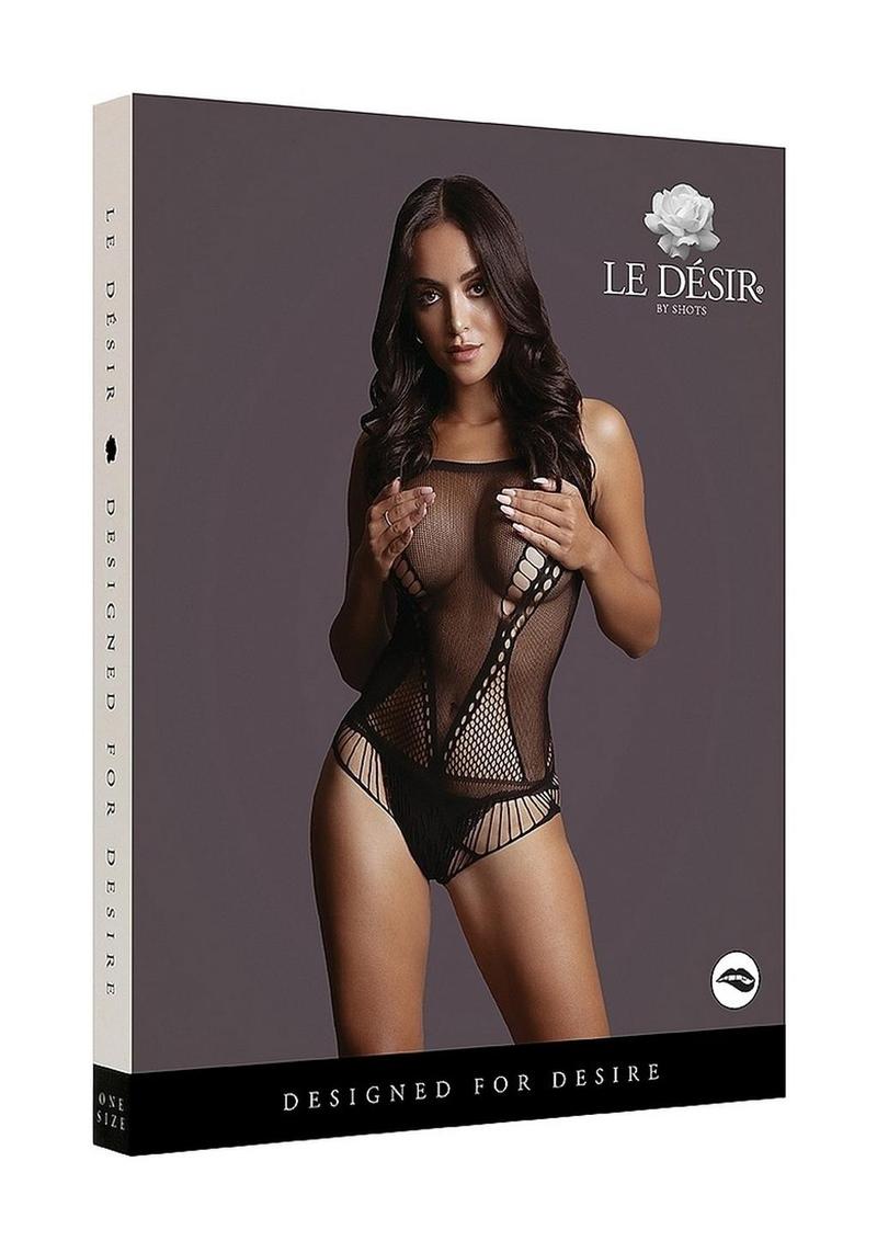 Le Desir Contrast Net Teddy - Black - One Size