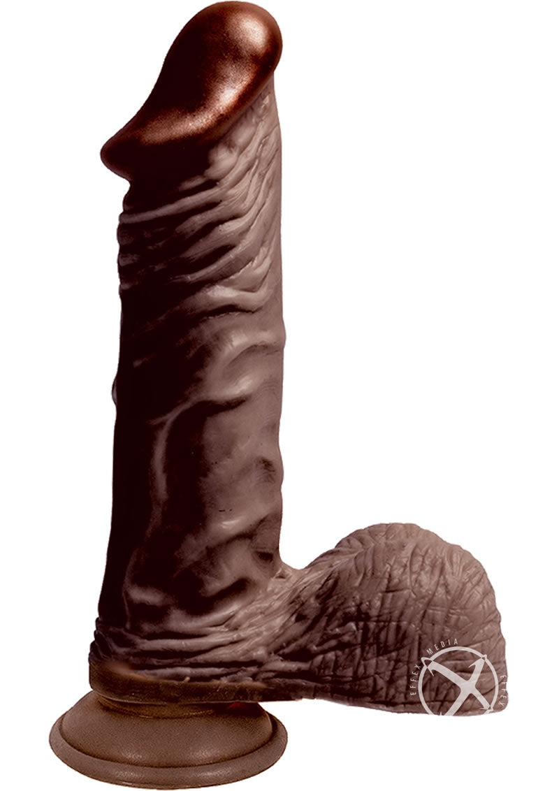 Lifelikes Black King Dildo - Chocolate - 9in