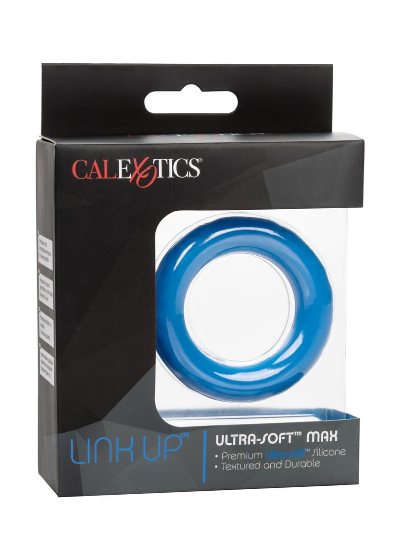 Link Up Ultra-Soft Max Silicone Cock Ring - Blue