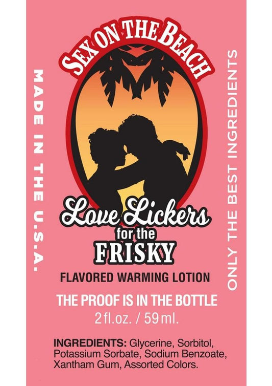 Love Lickers Passion Fruit Flavored Warming Massage Oil 2oz - Sex On The Beach