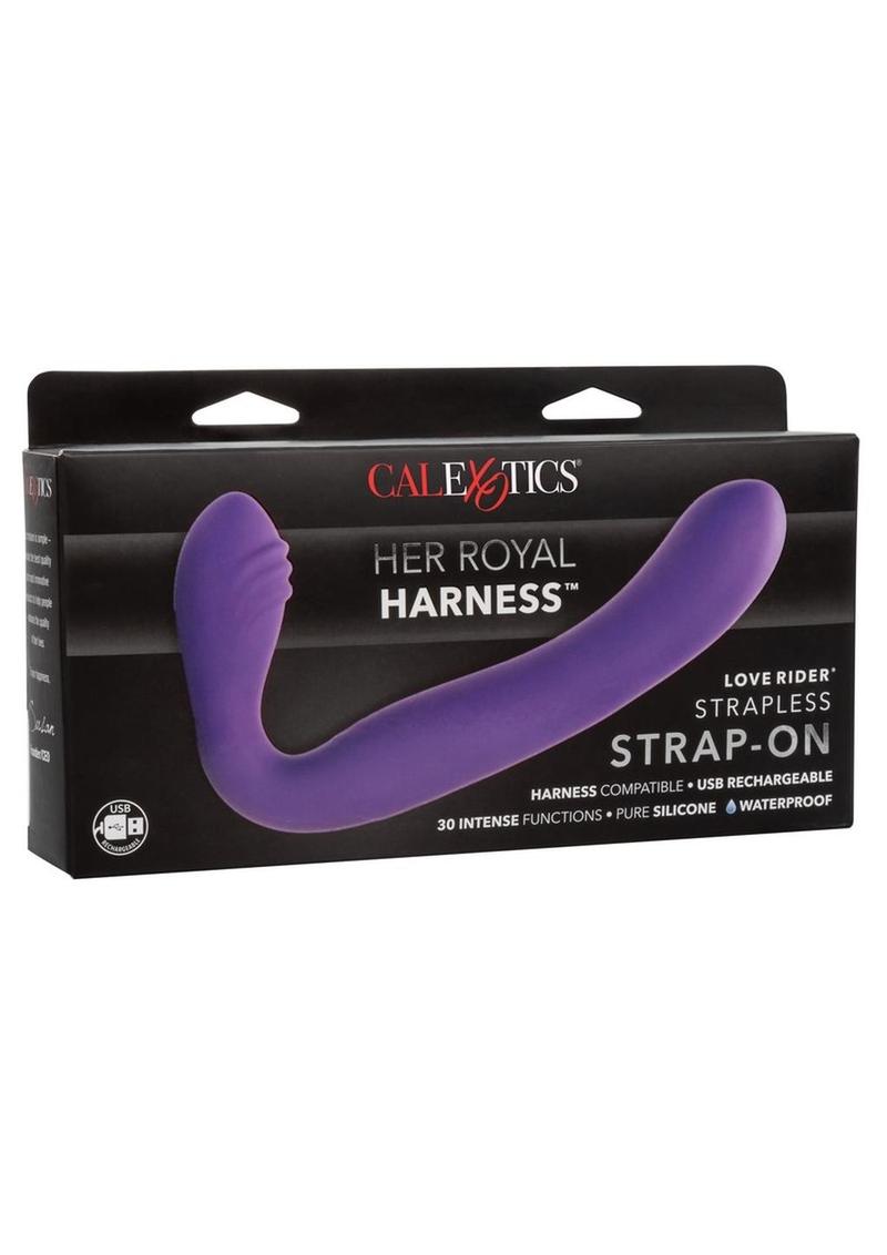 Love Rider Rechargeable Silicone Strapless Strap-On - Purple