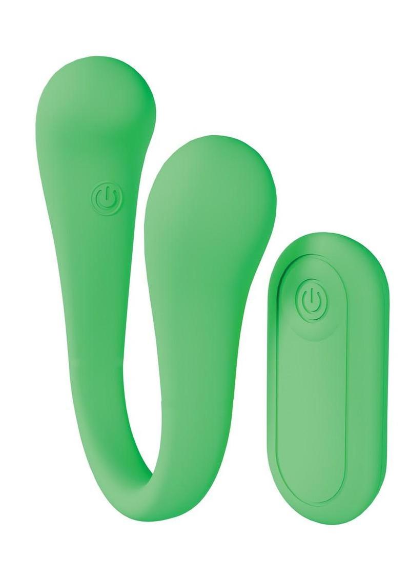 Loveline Flexease Bend 10 Function Rechargeable Silicone Vibrator - Green
