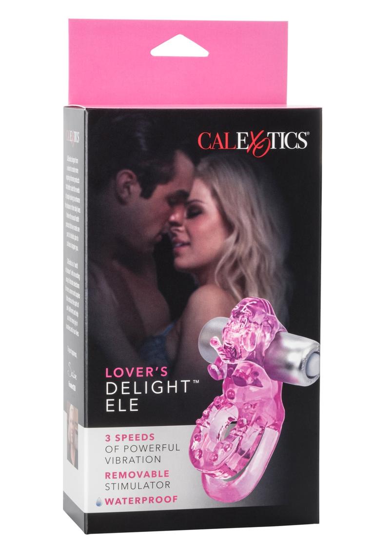 Lovers Delight Ele Vibrating Cock Ring with Clitoral Stimulation - Purple