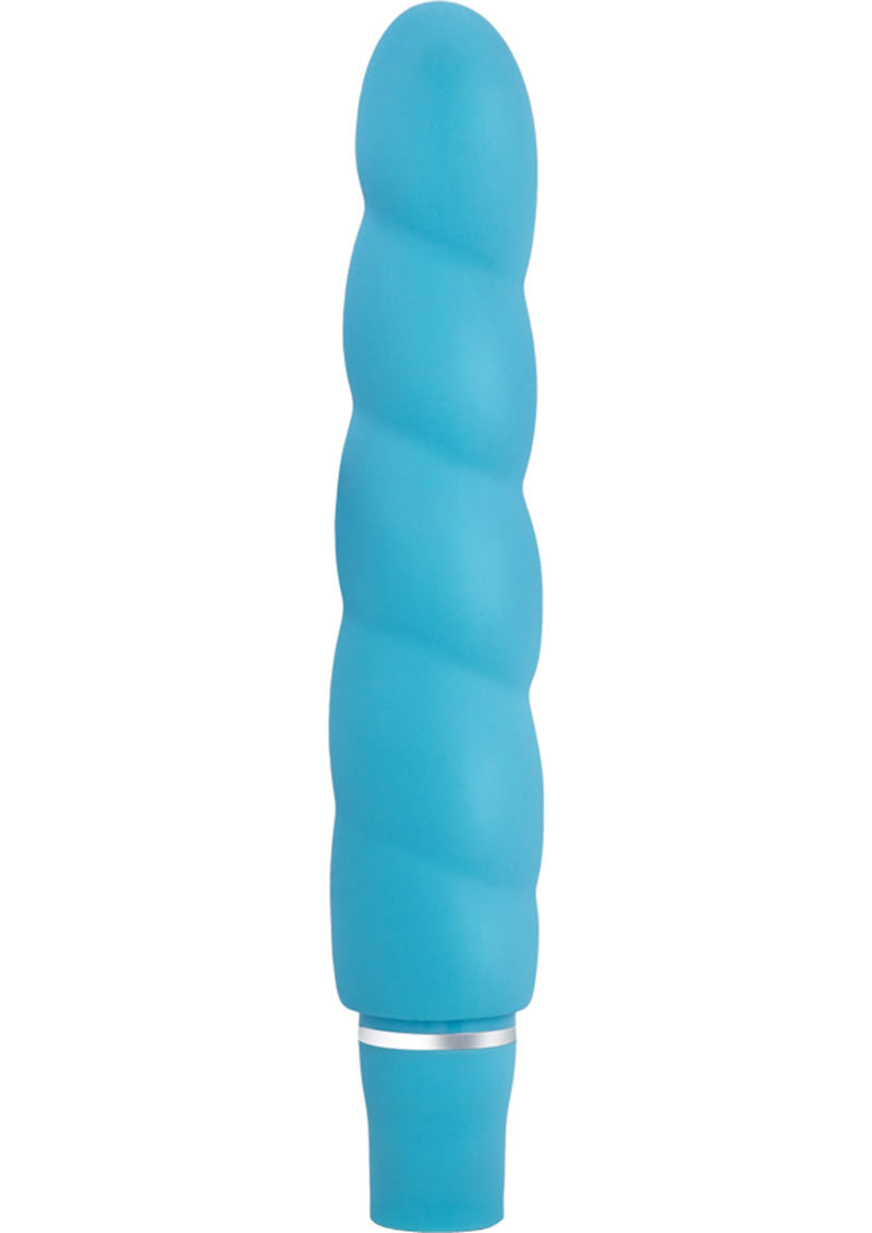 Luxe Anastasia Silicone Vibrator - Aqua/Blue