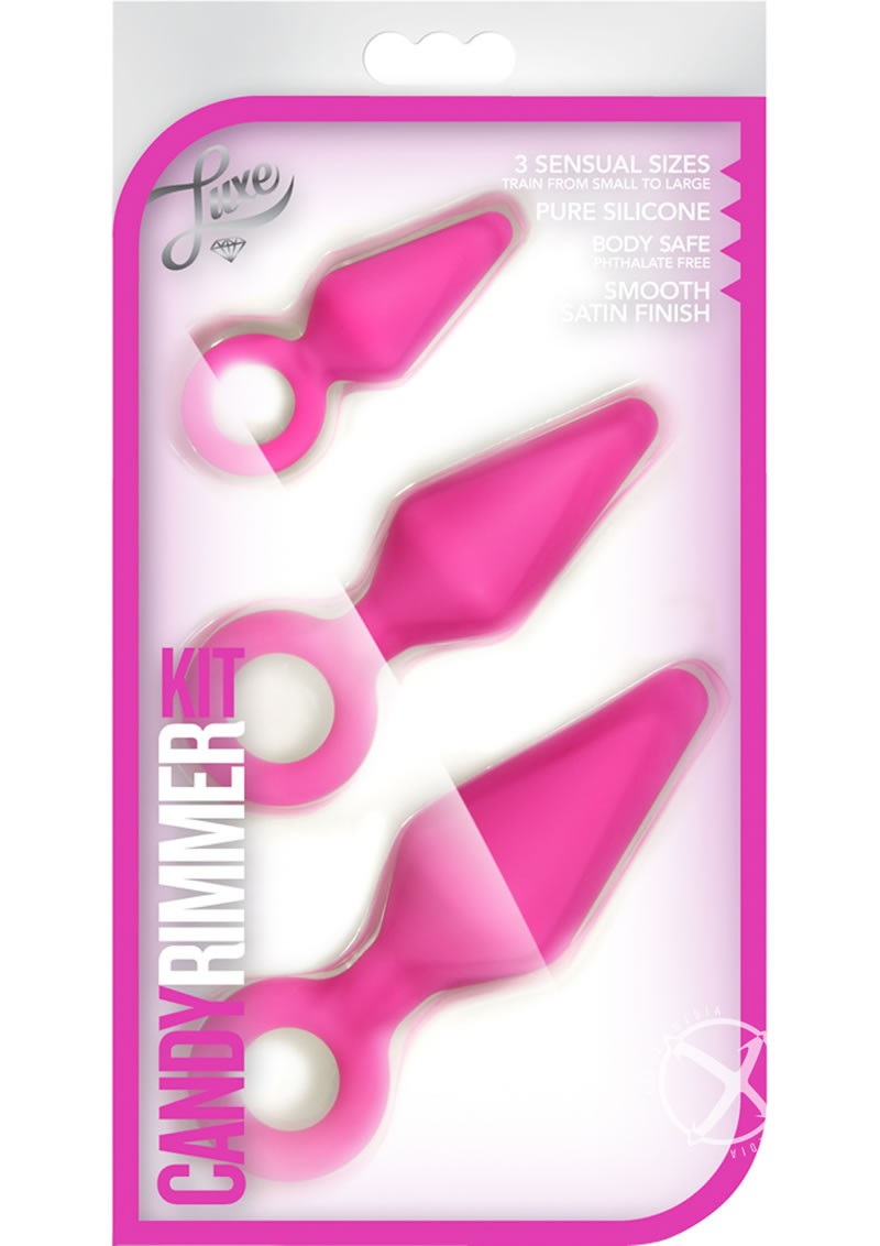 Luxe Candy Rimmer Anal Kit Silicone - Pink - 3 Piece Kit