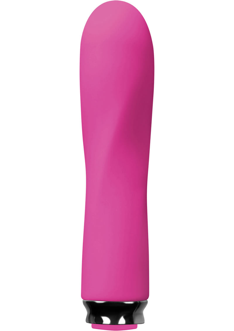 Luxe Collection Scarlet Rechargeable Silicone Compact Vibrator - Pink