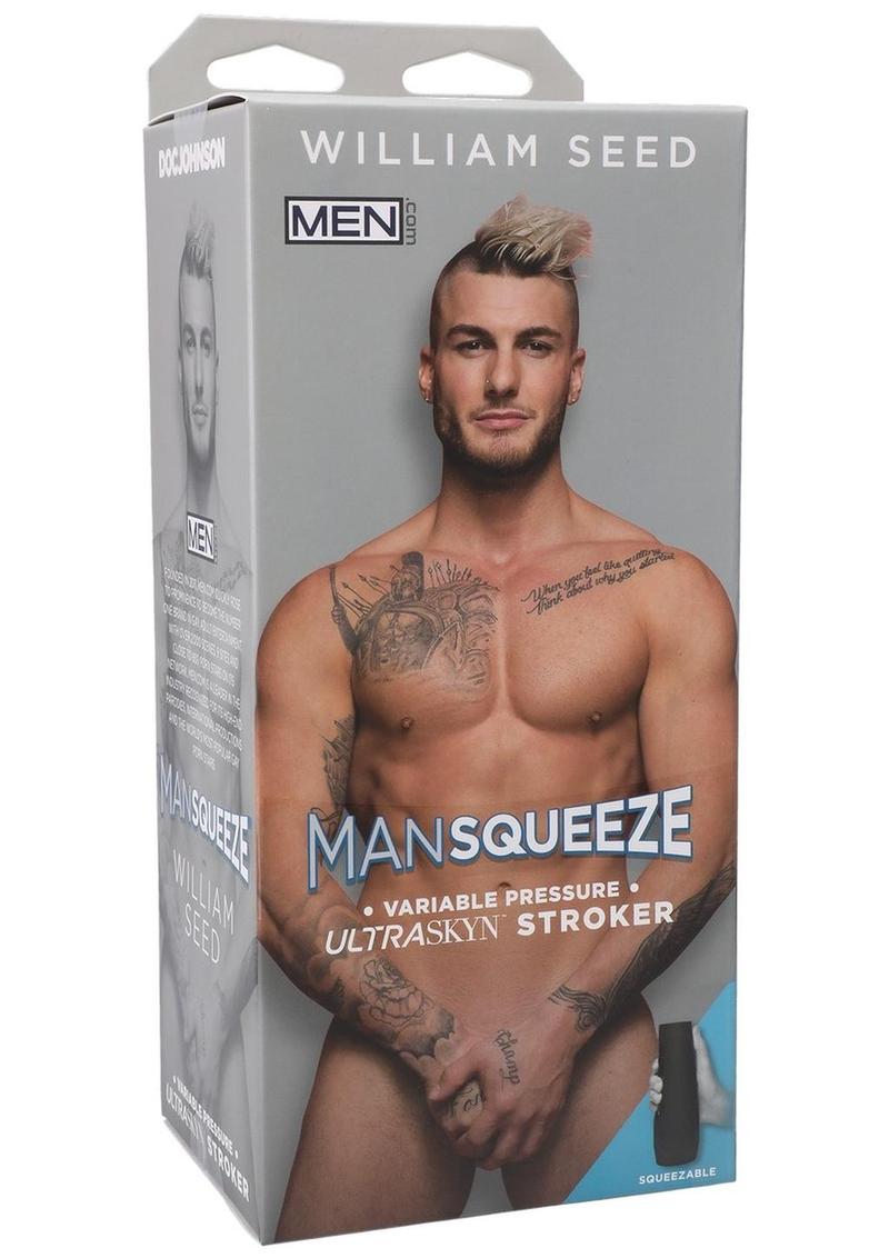 Man Squeeze William Seed Ultraskyn Masturbator - Butt - Flesh/Vanilla