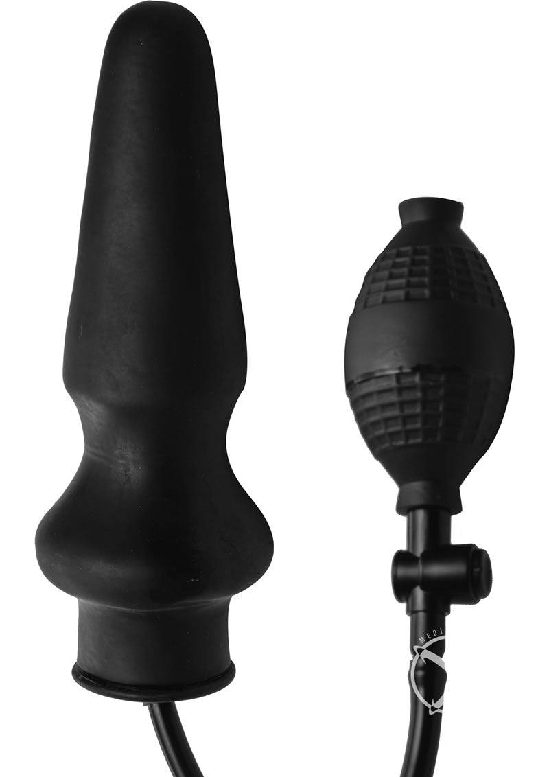 Master Series Expand XL Inflatable Anal Plug - Black - XLarge