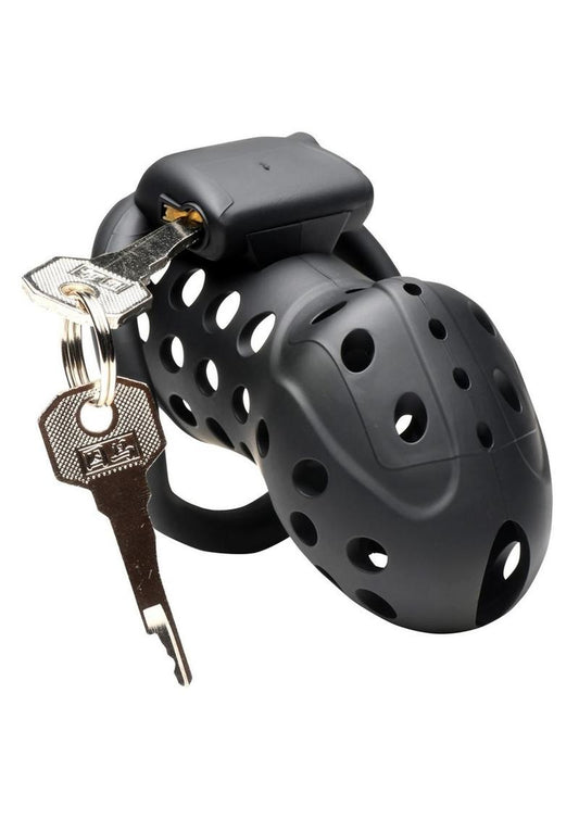 Master Series Lock Down Chastity Cage - Black