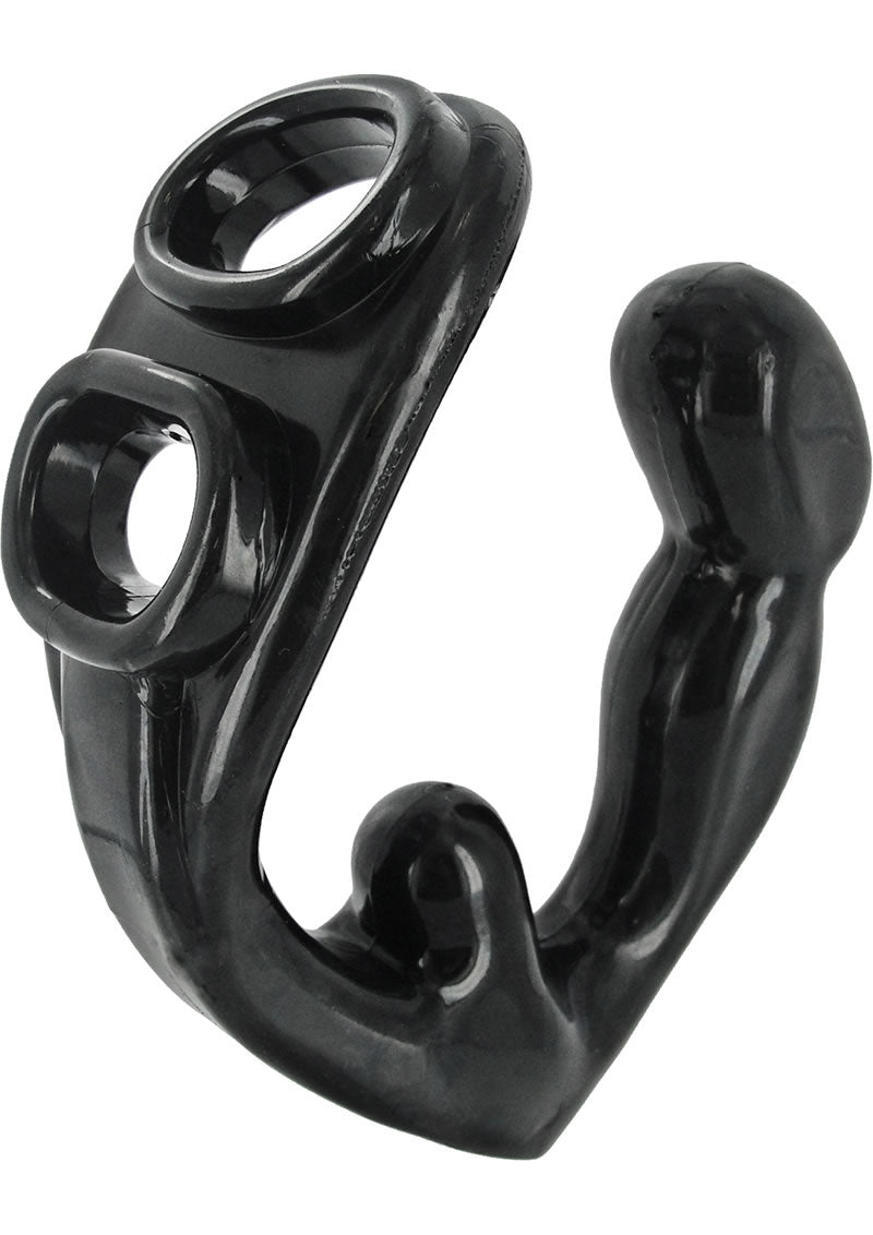 Master Series Rogue Erection Enhancer + Anal Plug - Black