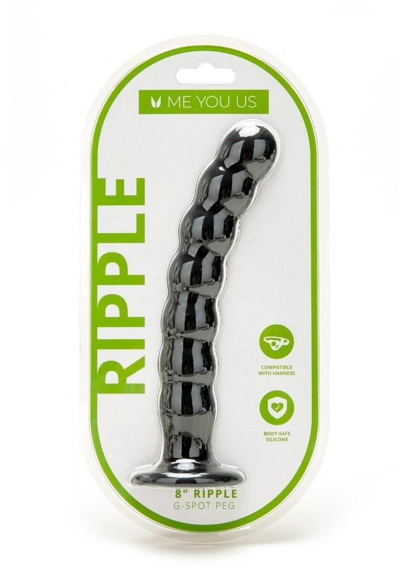 ME YOU US Ripple G-Spot Peg - Black - 8in