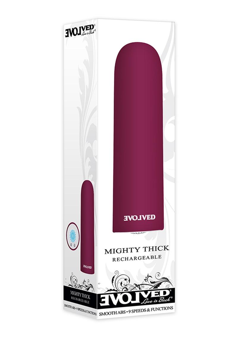 Mighty Thick Rechargeable Bullet Vibrator - Red