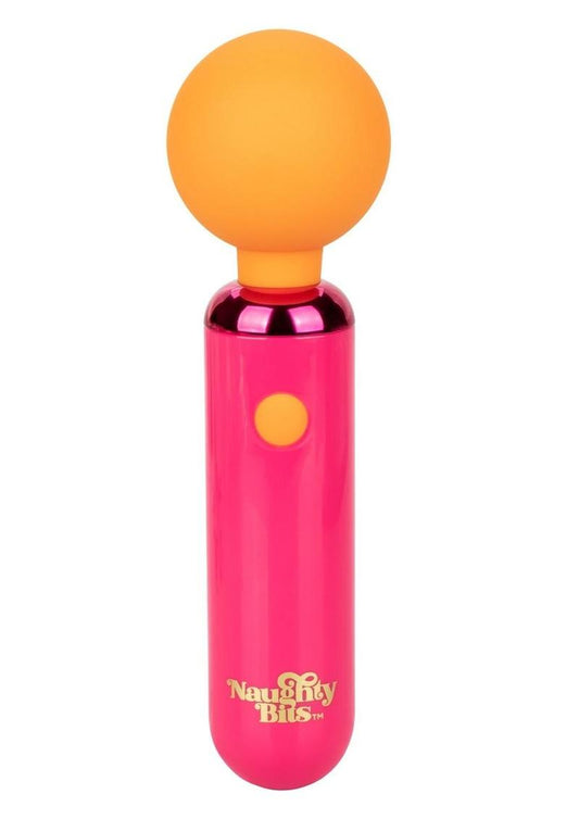 Naughty Bits Home Cumming Queen Rechargeable Silicone Vibrating Wand - Pink