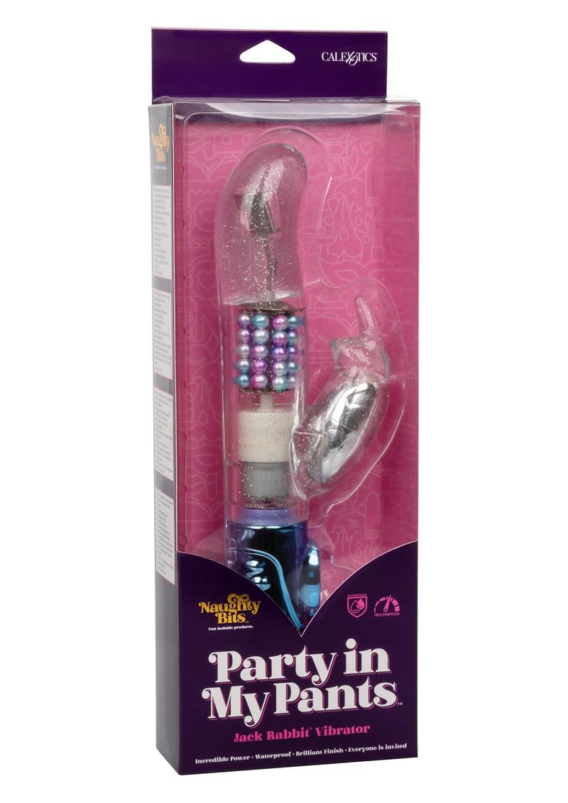 Naughty Bits Party In My Pants Jack Rabbit Rotating and Gyrating Vibrator - Multicolor