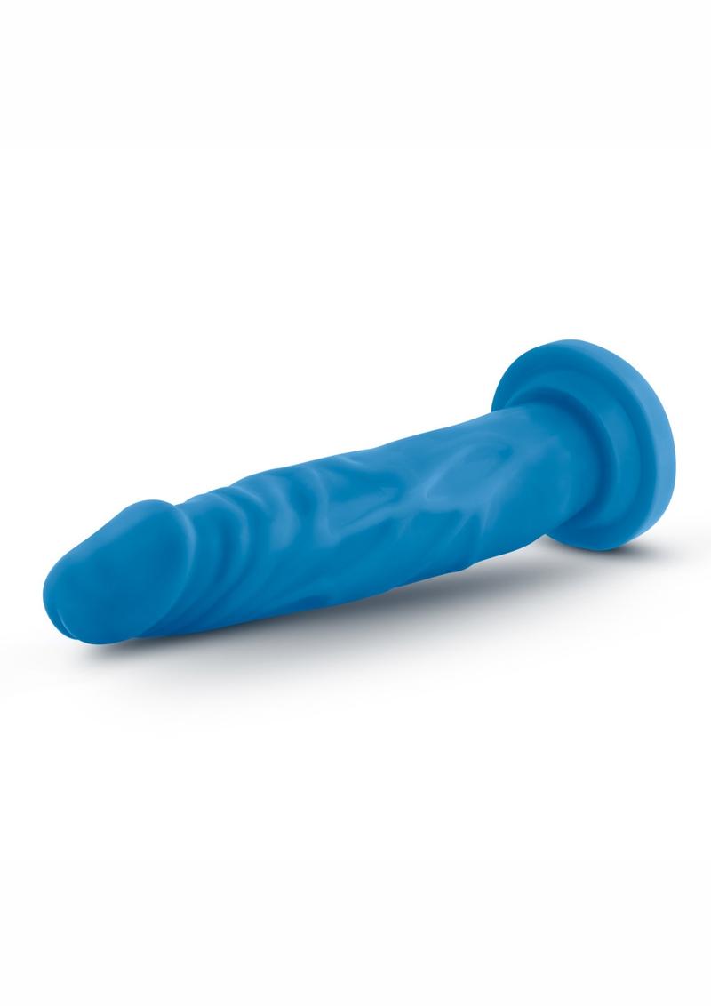 Neo Dual Density Dildo - Blue/Neon Blue - 7.5in