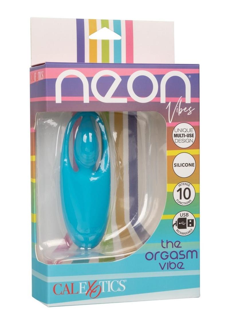 Neon Vibes The Orgasm Vibe Rechargeable Silicone Finger Vibrator - Blue