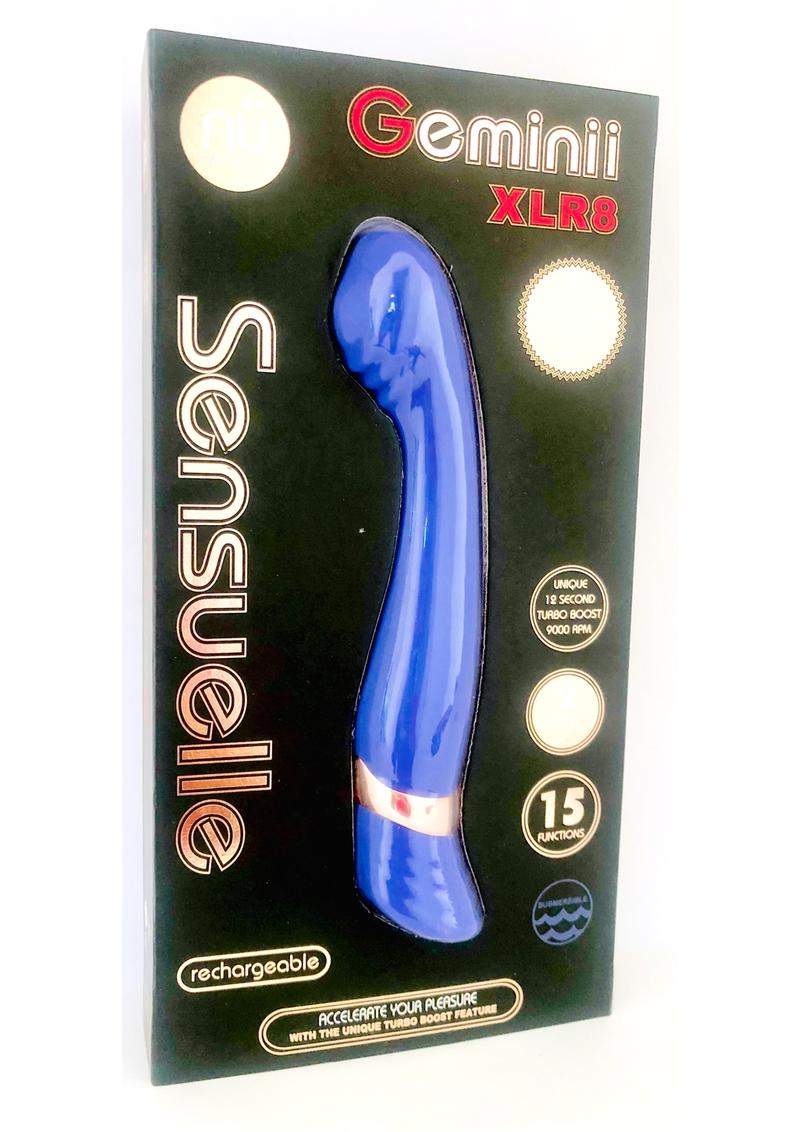 Nu Sensuelle Geminii Xlr8 Rechargeable Silicone G-Spot Vibrator - Purple/Ultra Violet