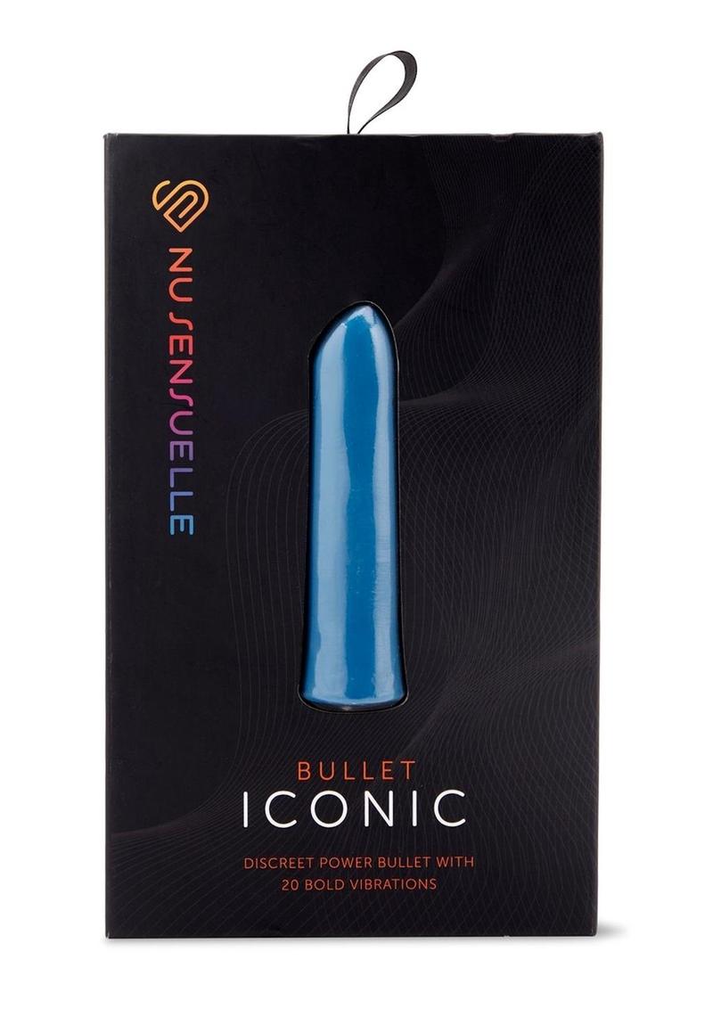 Nu Sensuelle Iconic Rechargeable Silicone Bullet - Deep - Blue/Turquoise