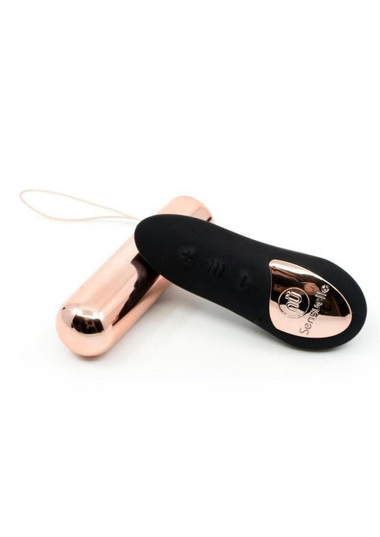 Nu Sensuelle Wireless Bullet Plus with Remote Control Rechargeable - Gold/Rose Gold