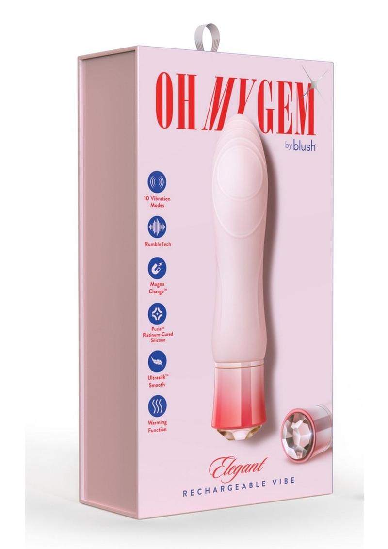 Oh My Gem Elegant Rechargeable Silicone Vibrator - Morganite - Pink