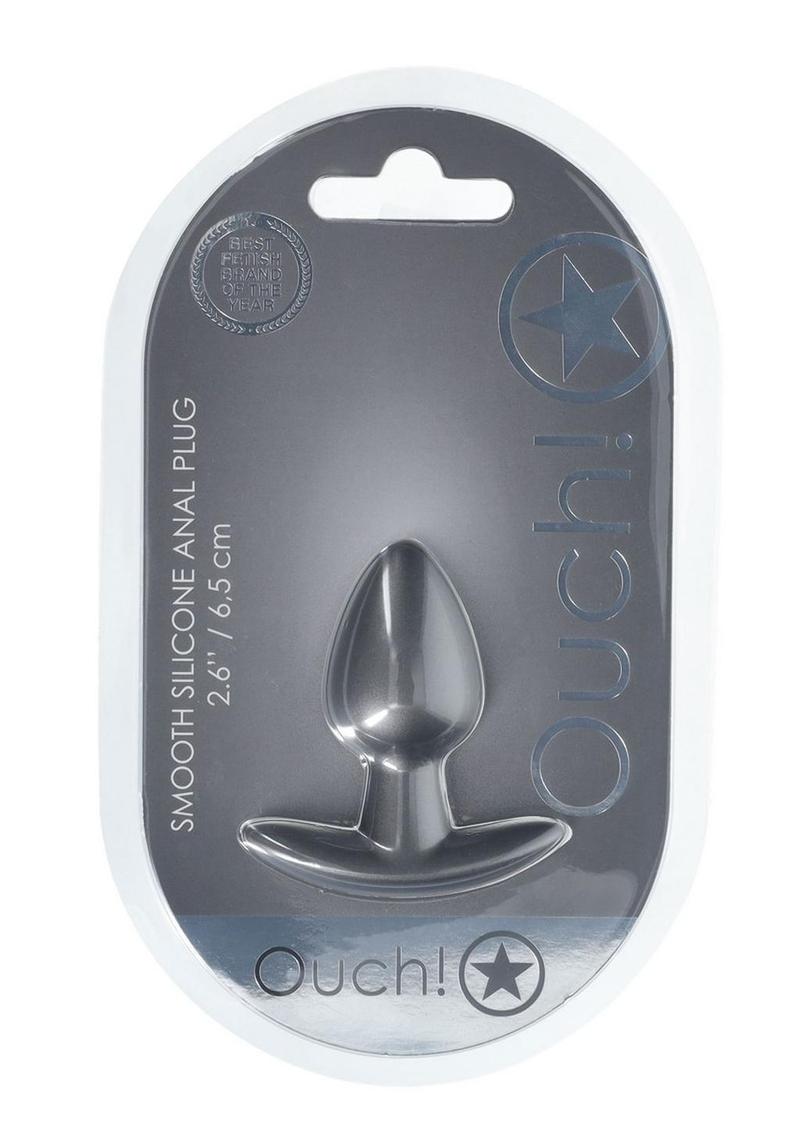 Ouch! Anal Plug Silicone - Grey/Gun Metal - Small