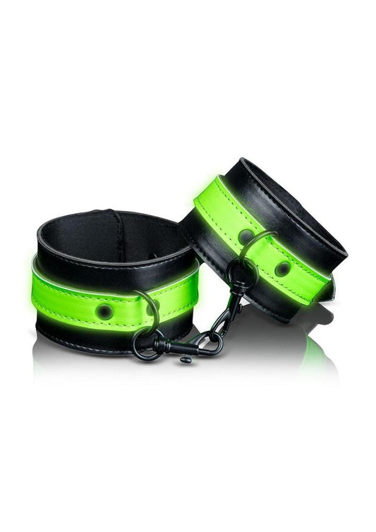 Ouch Ankle Cuffs - Black/Glow In The Dark/Green