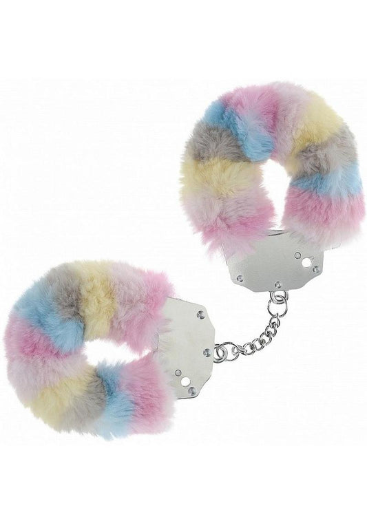 Ouch! Heavy-Duty Fluffy Handcuffs - Multicolor 2 - Multicolor