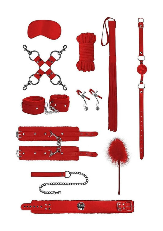 Ouch! Intermediate Bondage Kit - Red